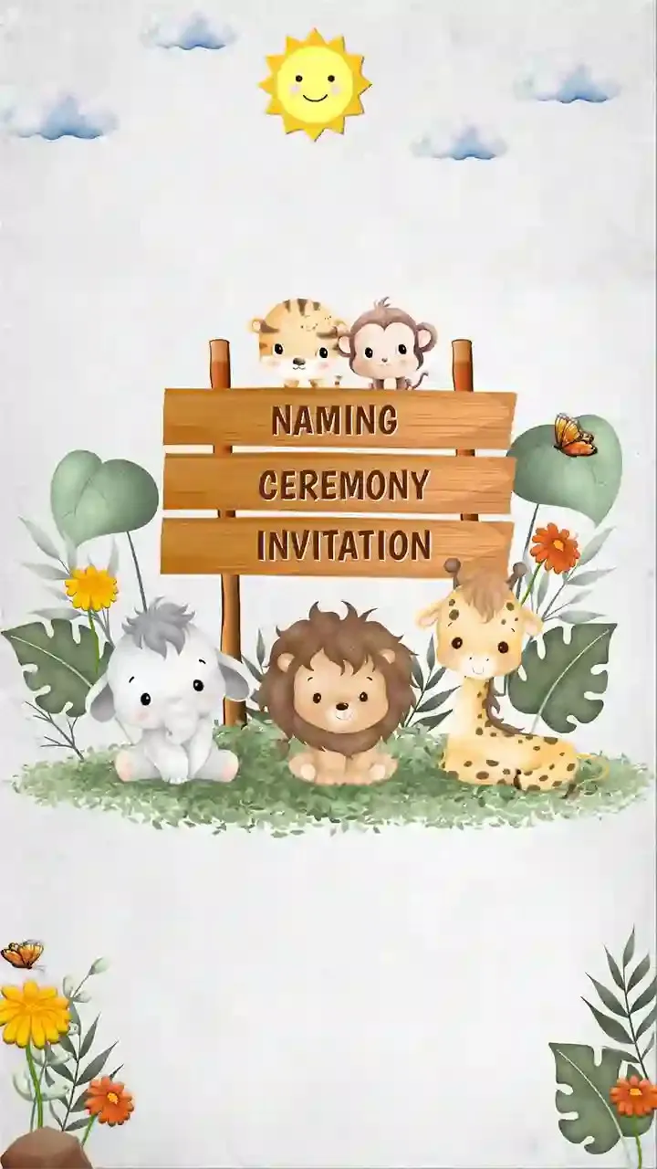Elegant Naming Ceremony Invitation Video HD Online