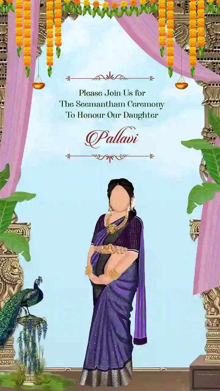 Traditional Hindu Baby Shower Invitation Video HD Design