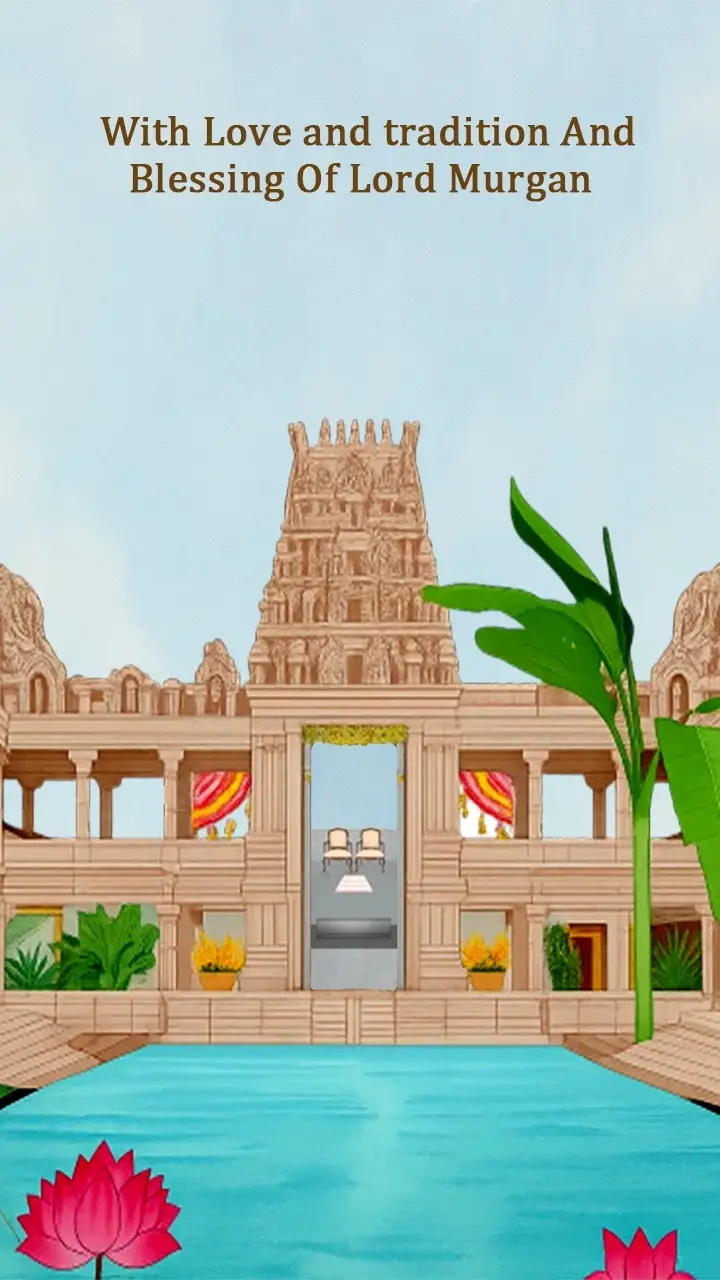 Save the Date Invitation Video with Temple Wedding Theme