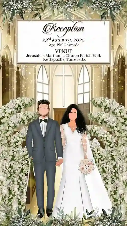 Personalized Indian Christian Wedding Invitation Video