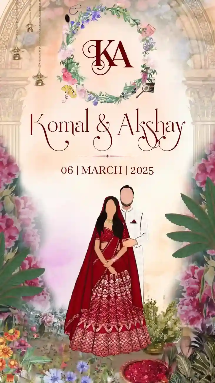 Wedding Invitation Video Classic Indian Wedding Theme