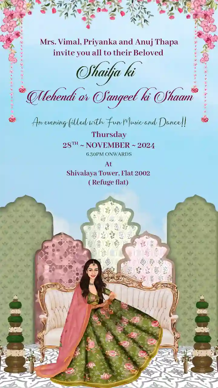Mehndi Ceremony Invitation Video for Your Special Day