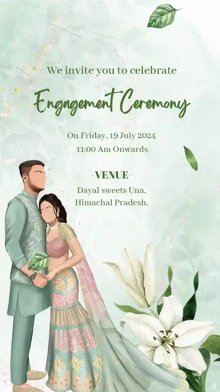 Custom Engagement Celebration Video Invitation Design
