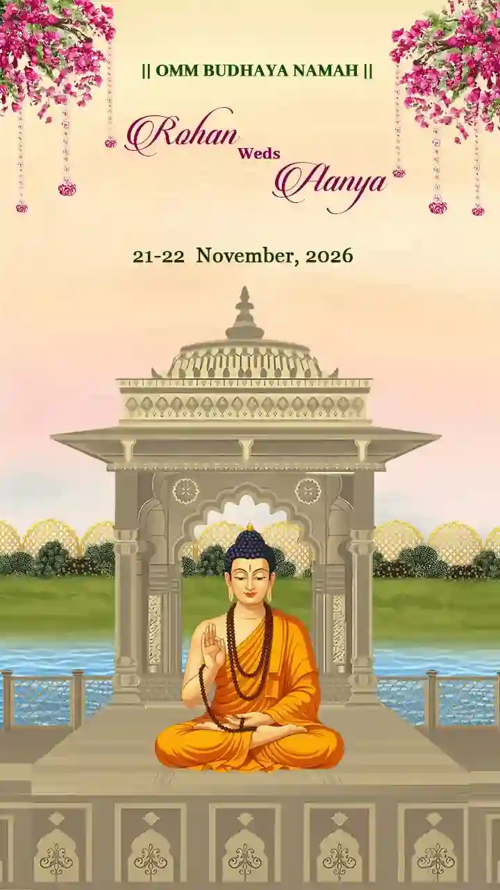 Unique Buddhist Wedding Invitation Video Online HD Ideas