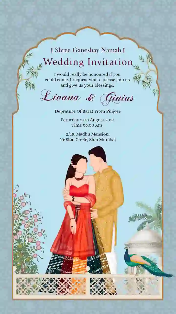Digital Personalized Wedding Invitation Video for Special Day