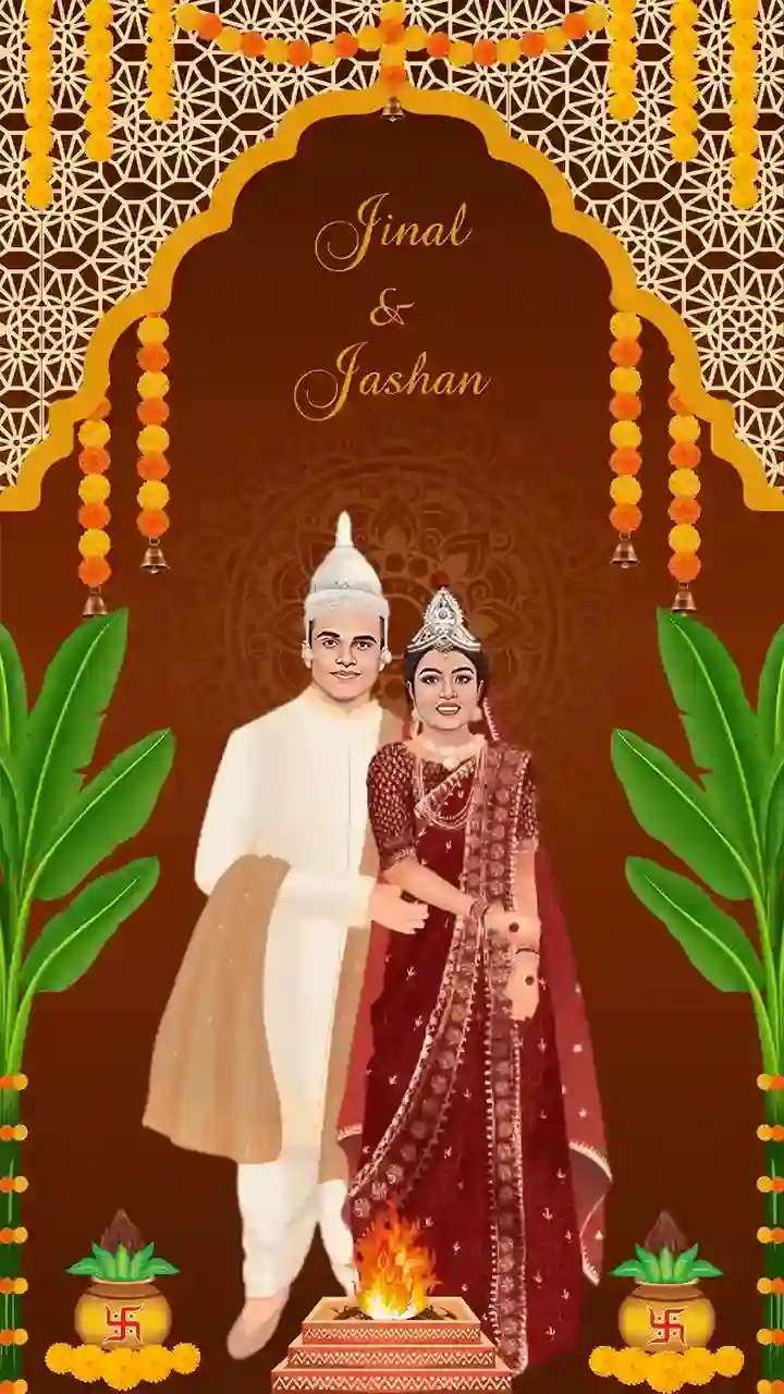Unique Bengali Animated Wedding Invitation Video Designs