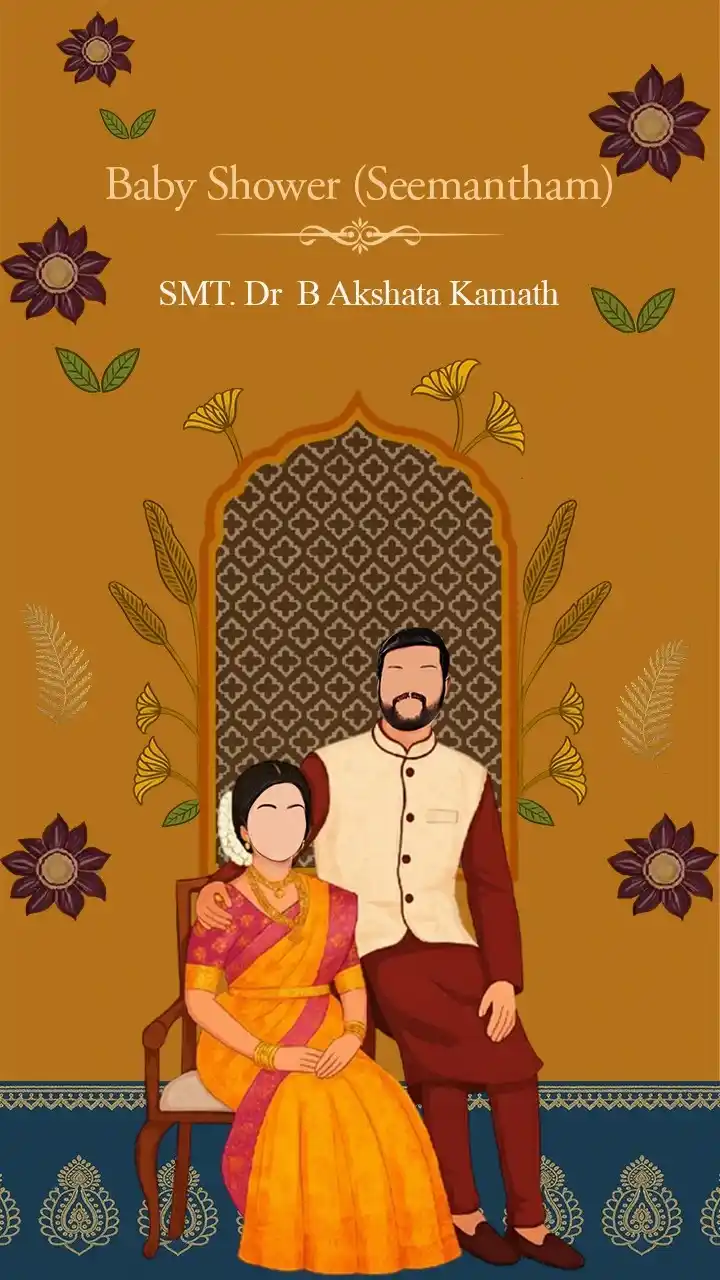 Baby Shower Invitation Video Template for Seemantham