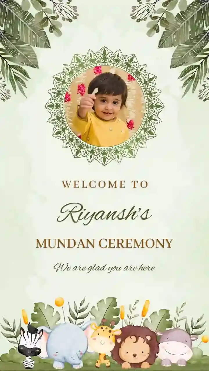 Beautiful Mundan Ceremony Invitation Video for Family