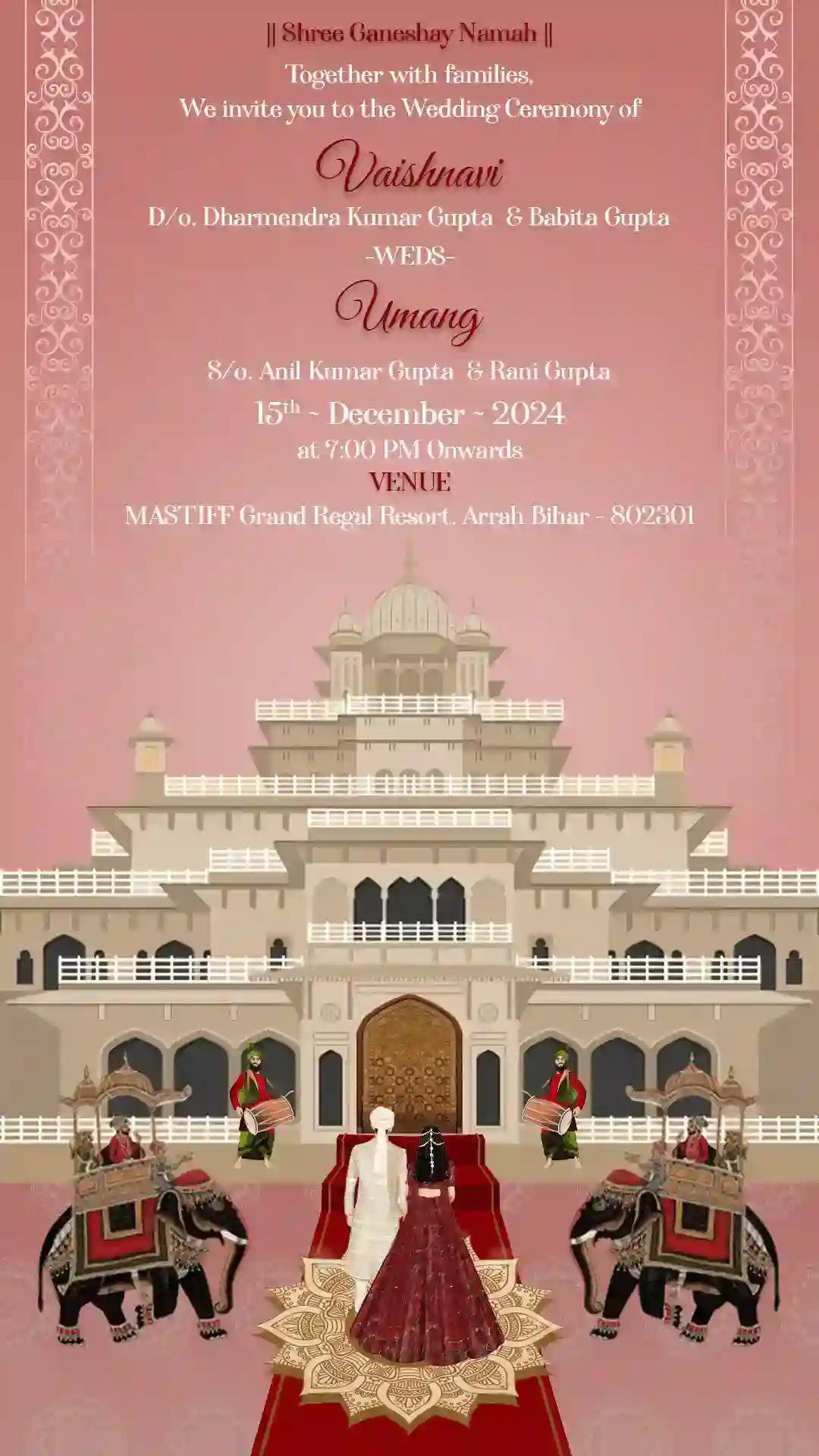 Wedding Invitation Video Online Design with Music