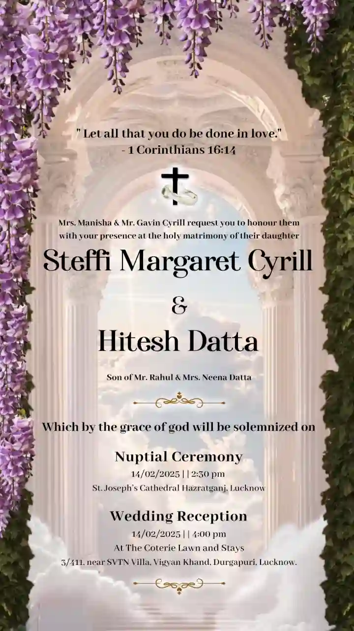 Elegant Christian Wedding invitation Video for Your Perfect Day