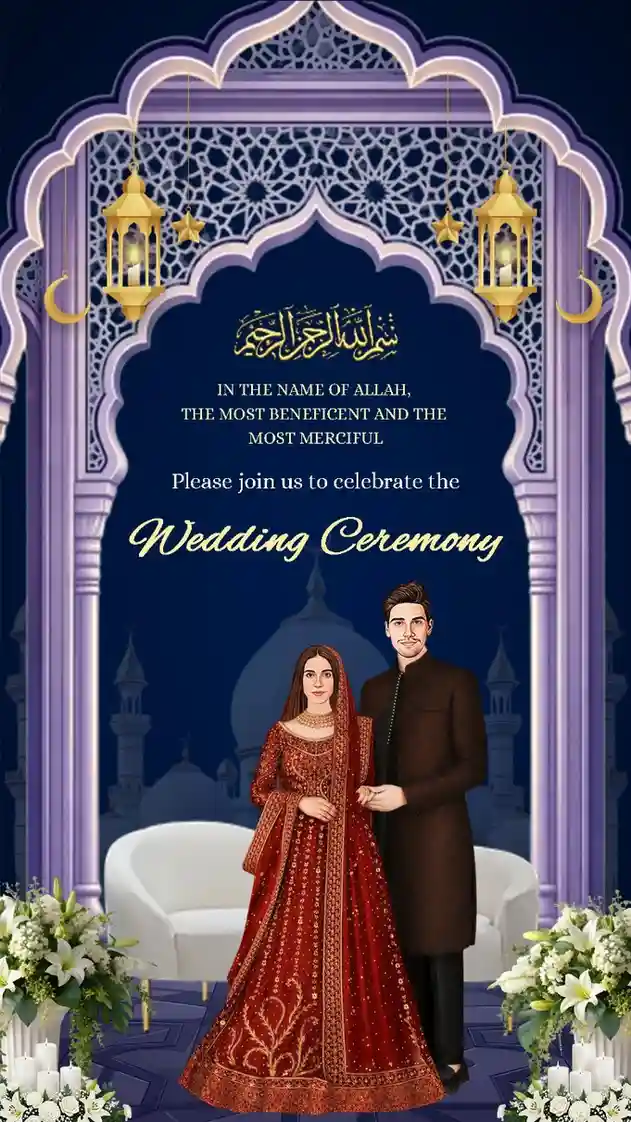 Muslim Wedding Invitation Video Templates for Nikah Day