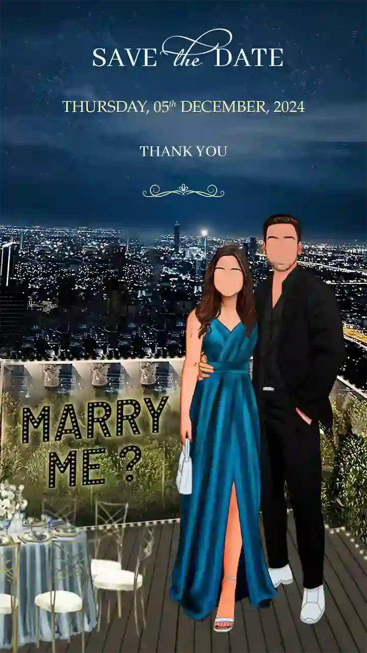 Create Modern Save The Date Wedding Invitation Video