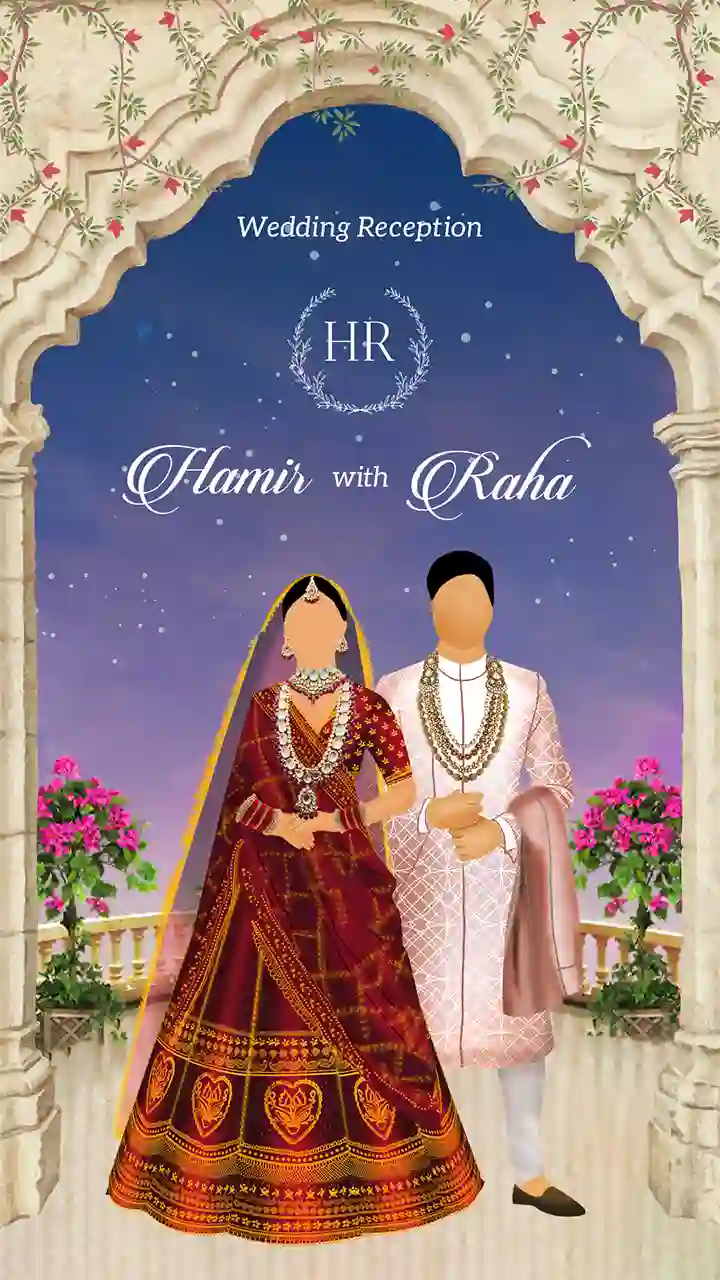 Wedding Invitation Video Floral Arch Wedding Theme