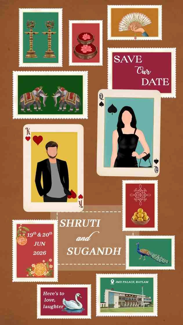 Save The Date Wedding Invitation Video for Couples Online