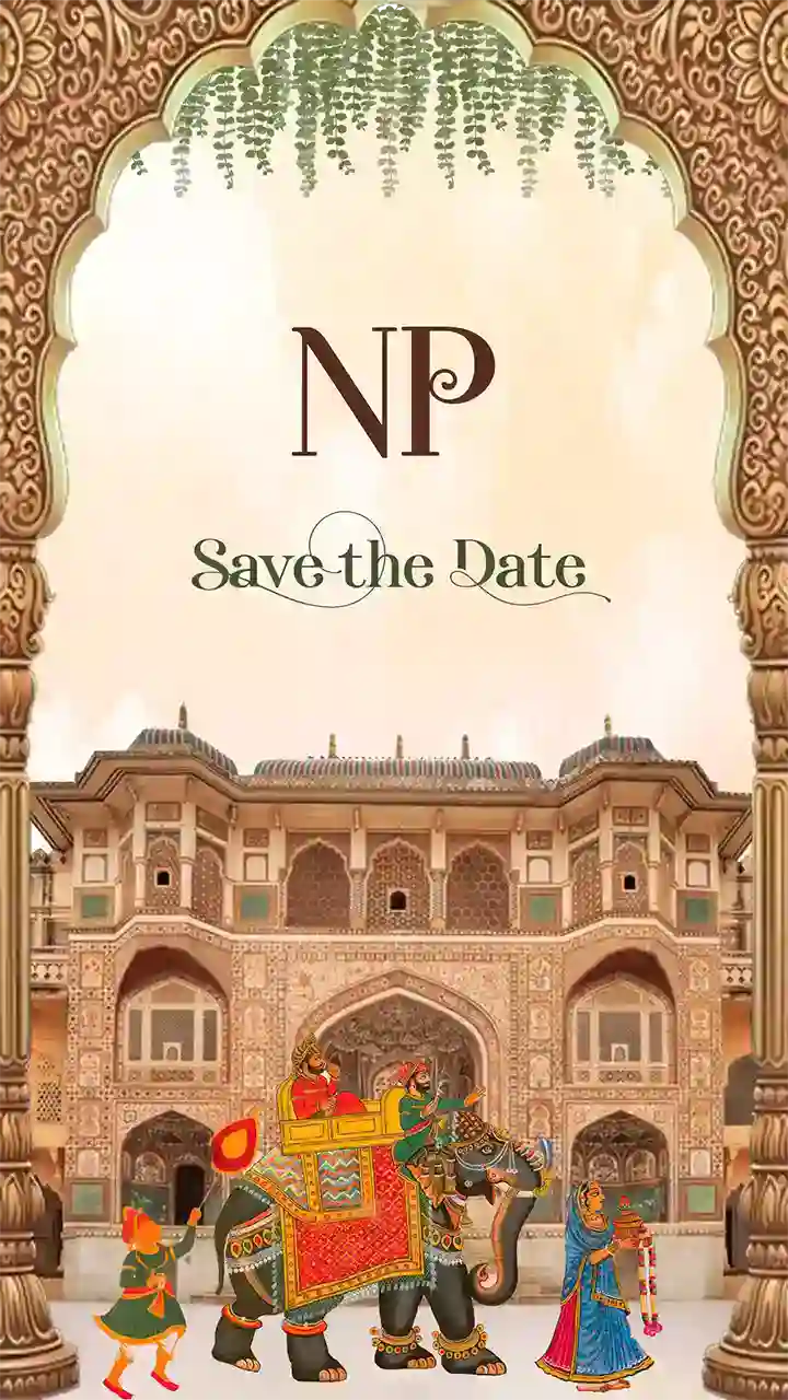 Royal Indian Save The Date Video for Wedding Invitation
