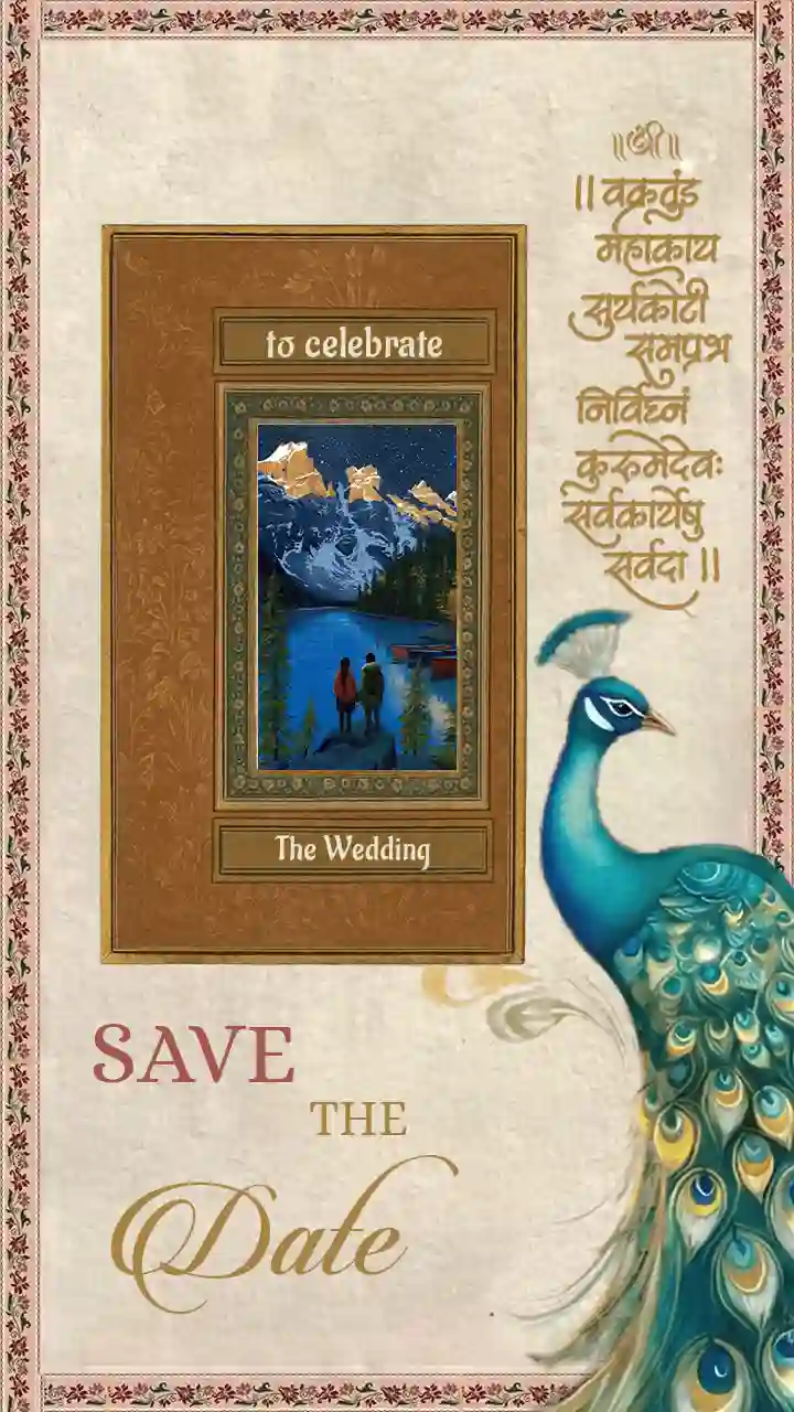 Royal Peacock Wedding Invitation Video for Grand Events