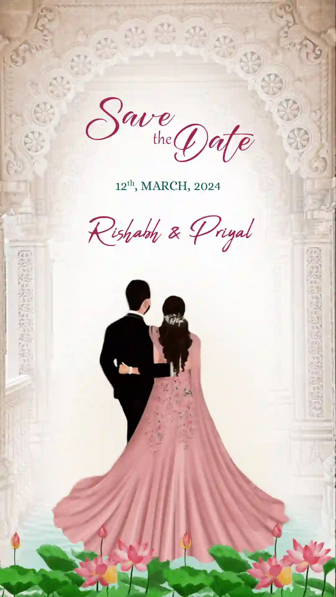 Beautiful Digital Wedding Invitation Video Templates Online