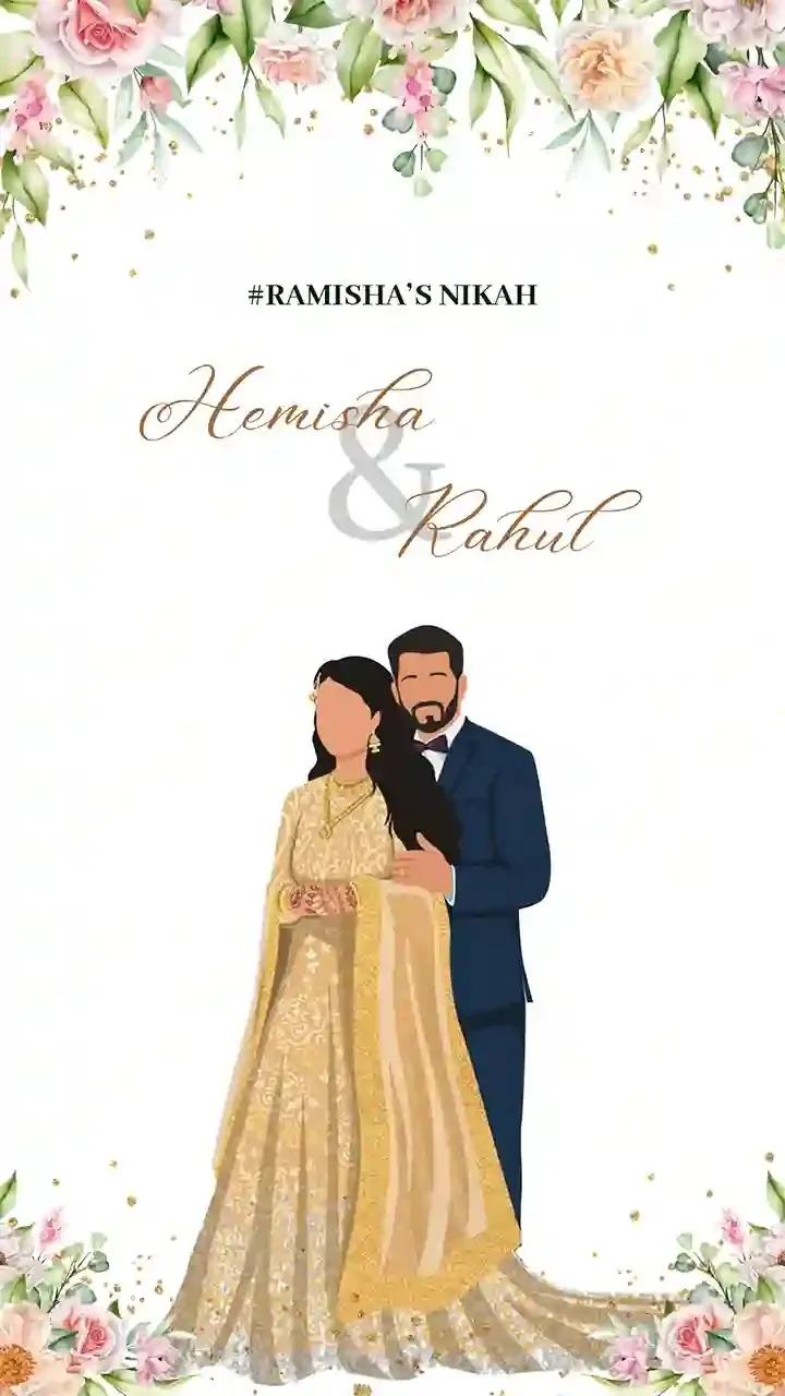 Wedding Invitation Video Premium Floral Invite Design