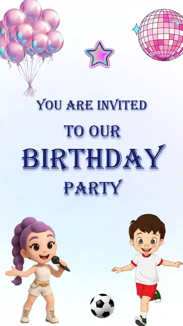 Share Joy with Kids Birthday Invitation Video HD Download