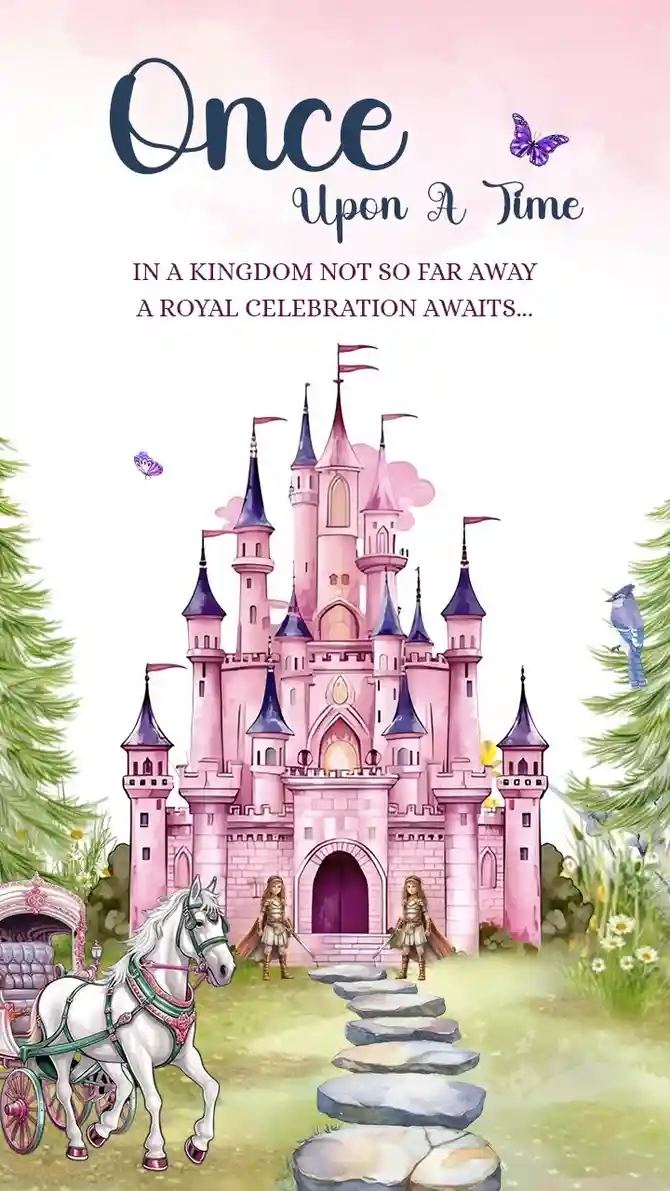1st Birthday Invitation Video with Cute Balloon Theme