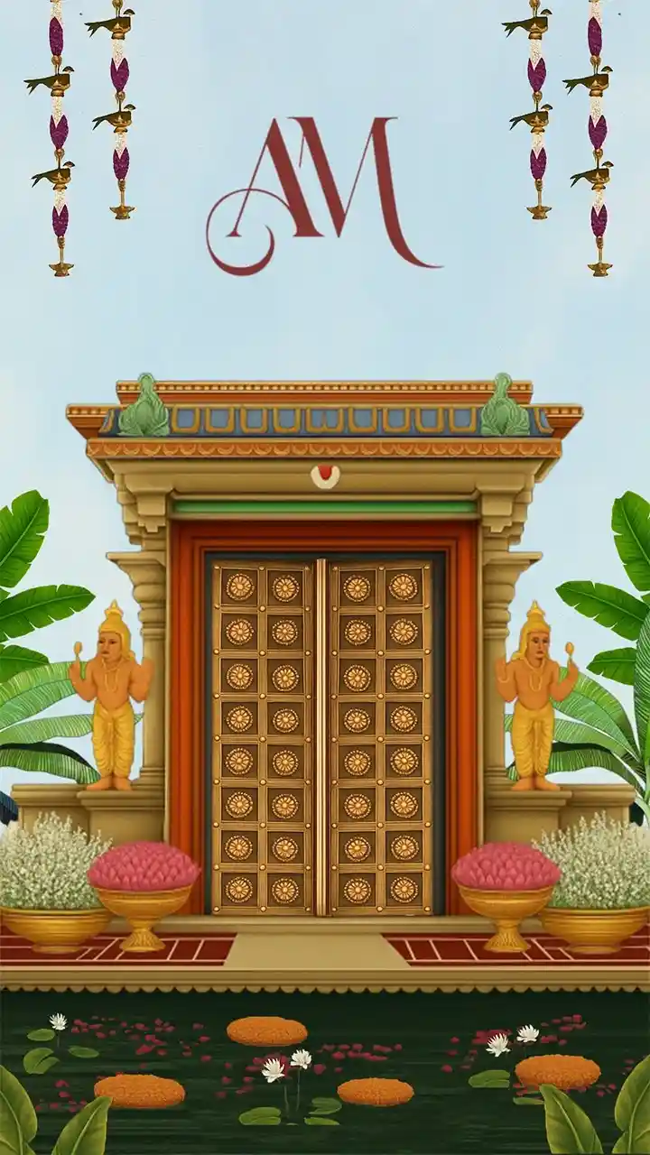 Elegant South Indian Wedding Invitation Video Designs