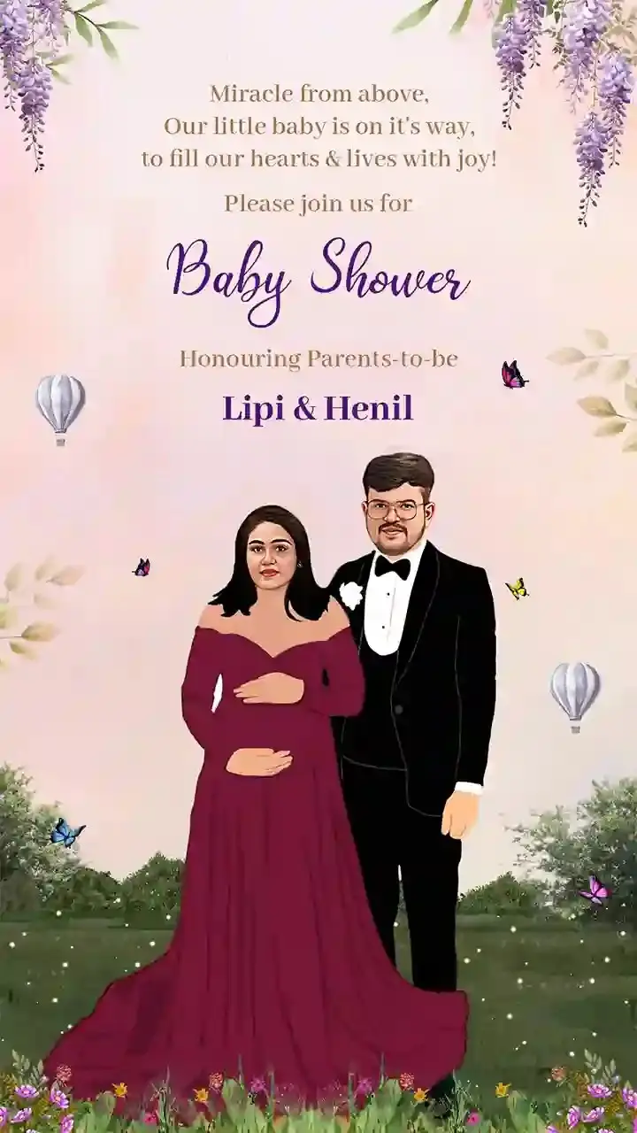 Baby Shower Invitation Video Download with Custom Design