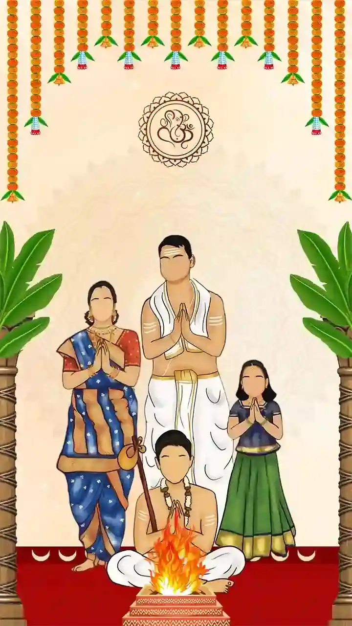 Traditional Upanayanam Invitation Video 4K Online Maker