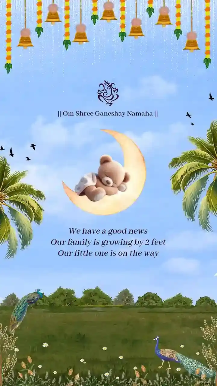 Digital South Indian Baby Shower Invitation Video Editable
