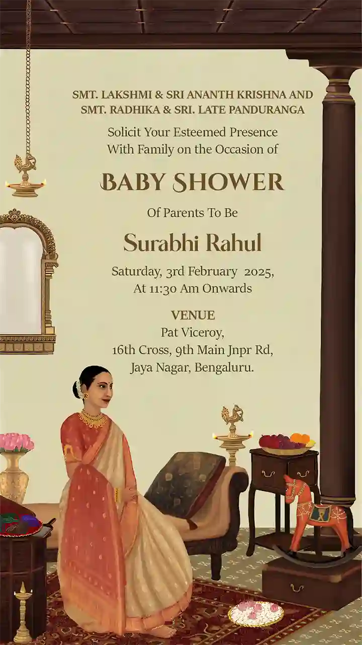 Modern Baby Shower Invitation Video Online In English HD