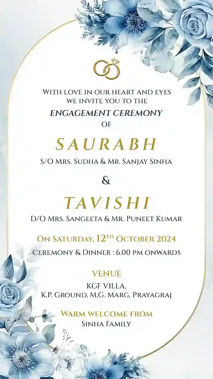 Custom Personalized Engagement Invitation Video for Social Media