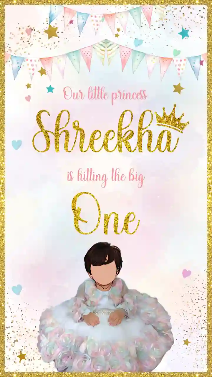 1st Birthday Invitation Video for Girl Magical Celebration