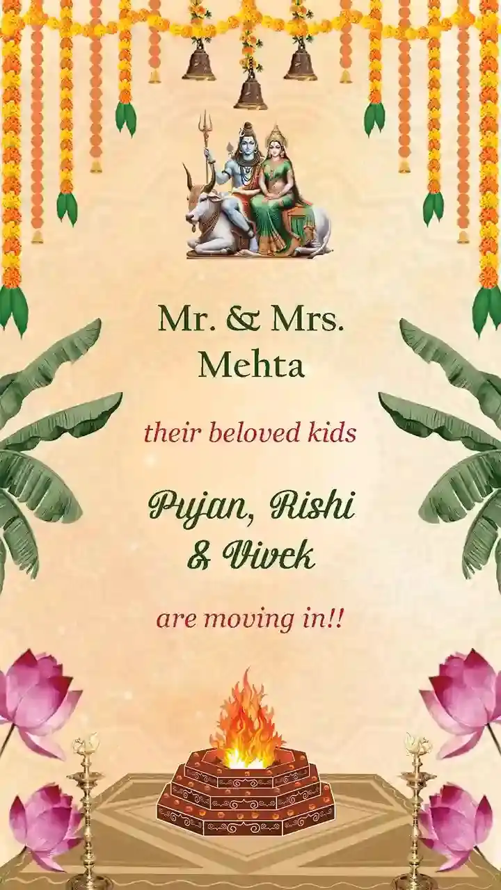 Housewarming Caricature Invitation Video for Your Event