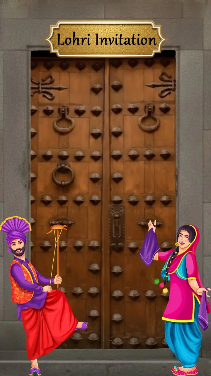 First Lohri Invitation Video Royal Palace Invite Design
