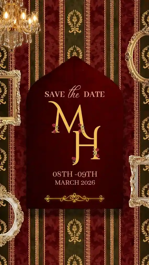 Save the Date Invitation Video in Premium Wedding Look