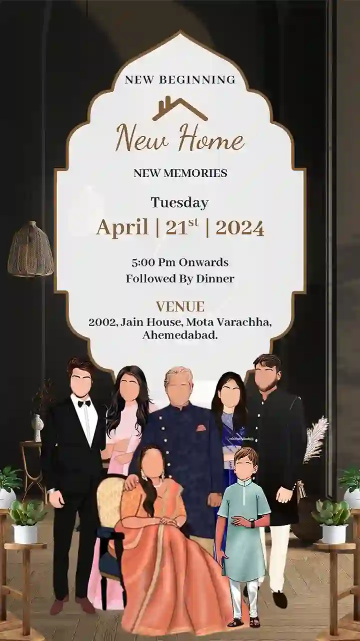 House Warming Invitation Video Premium Beige Theme