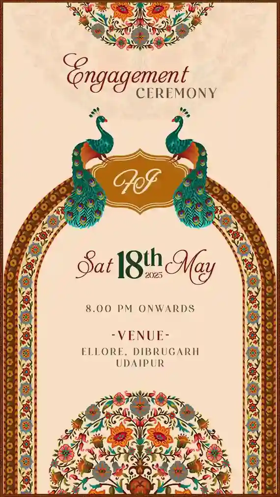 Traditional Engagement Ceremony Invitation Video Design