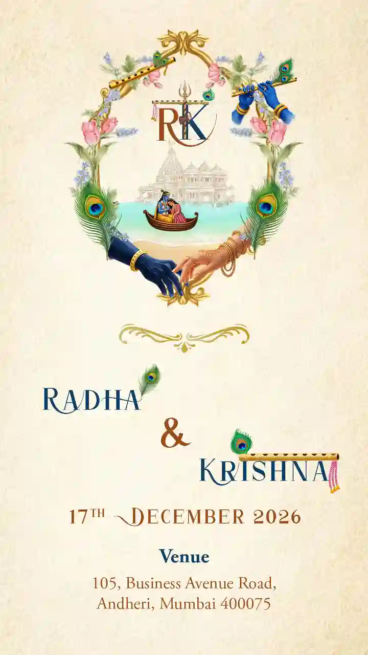 Engagement Invitation Card in English Elegant HD Design