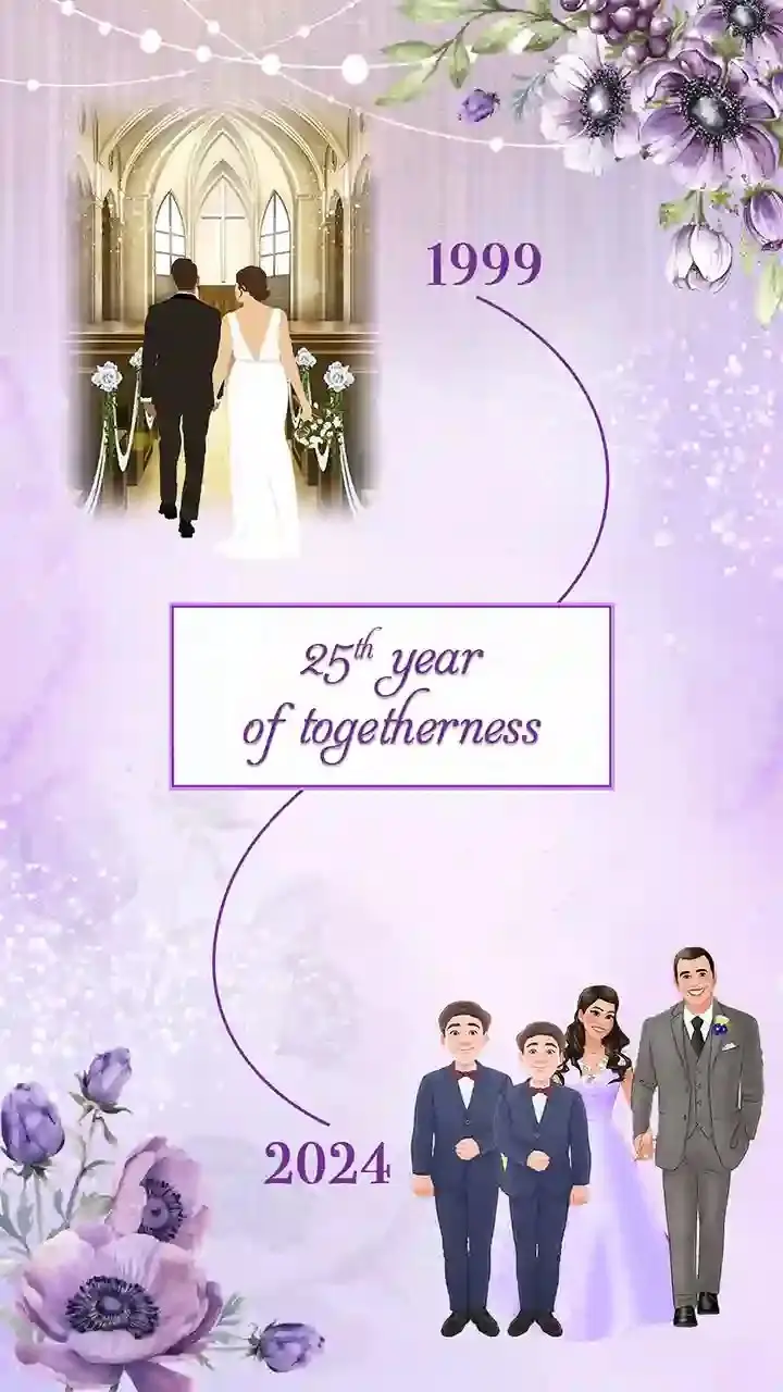 Marriage Anniversary Party Invitation Video for Couples