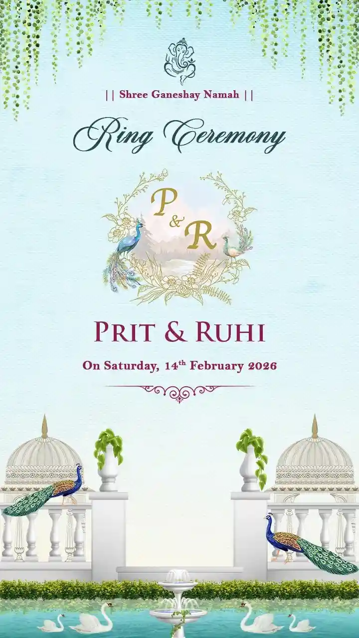 Engagement Invitation Video with Elegant Floral Theme