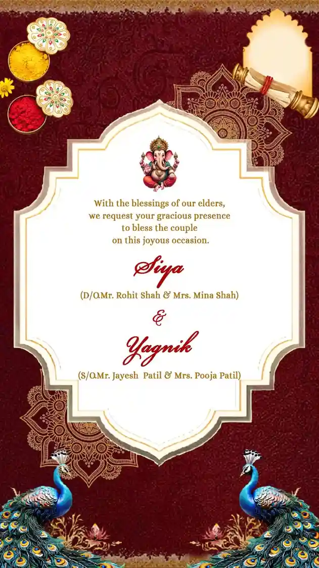 Indian Engagement Invitation Video for Ring Ceremony