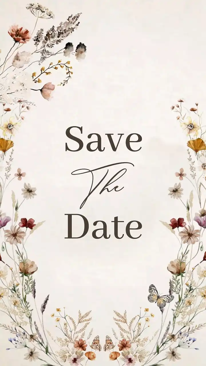 Modern Save The Date Video Design for Wedding Invitation