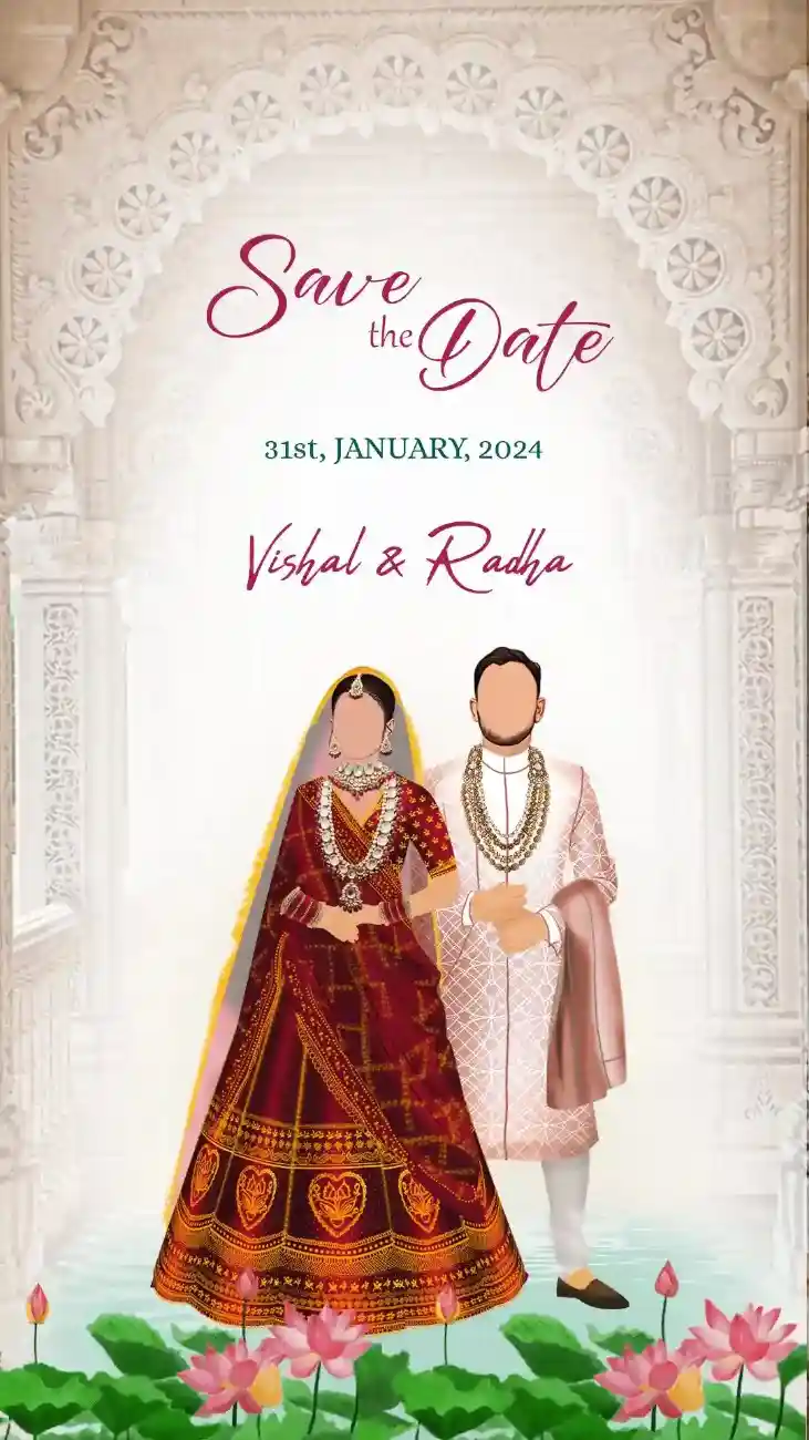 Wedding Save The Date Video with Romantic Love Story Theme