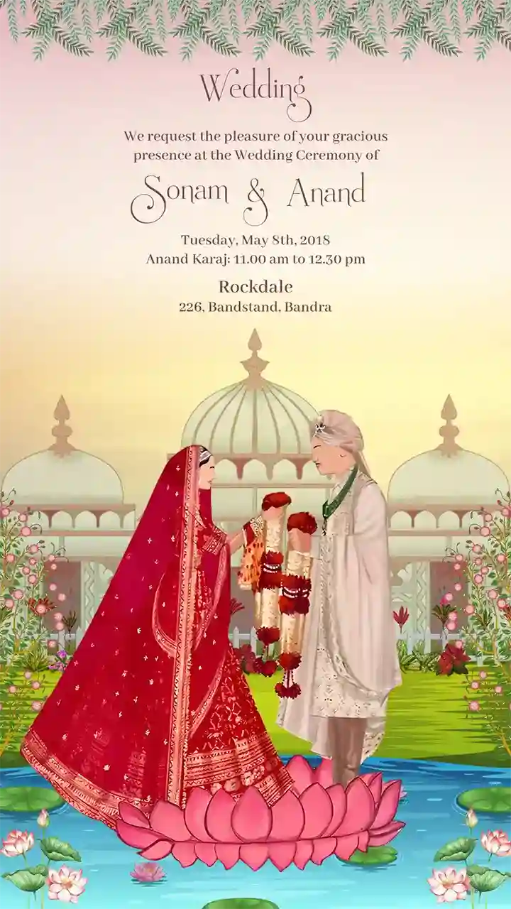 Custom Online Editable Wedding Invitation Video