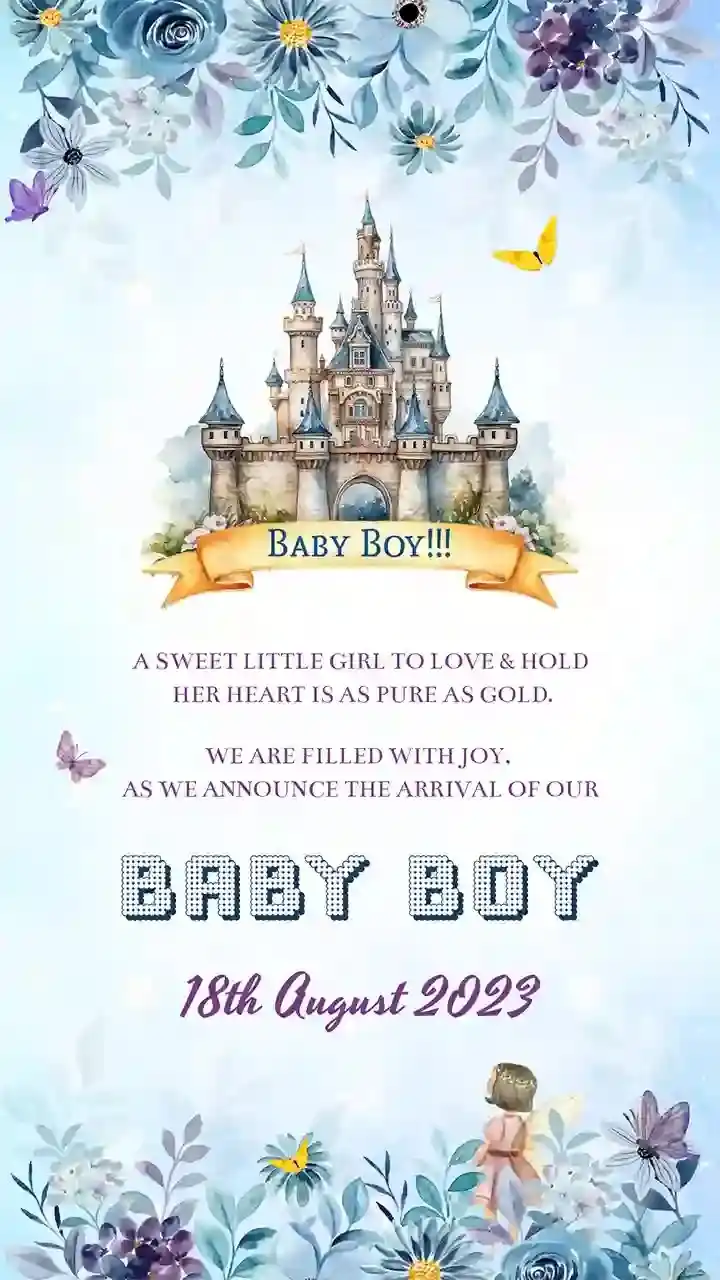 Charming Baby Boy Invitation Video for Family Celebrations