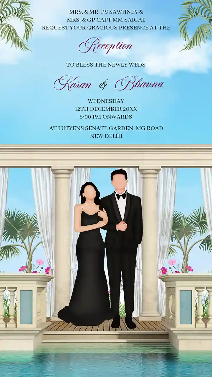 Modern Wedding Reception Invitation Video Templates