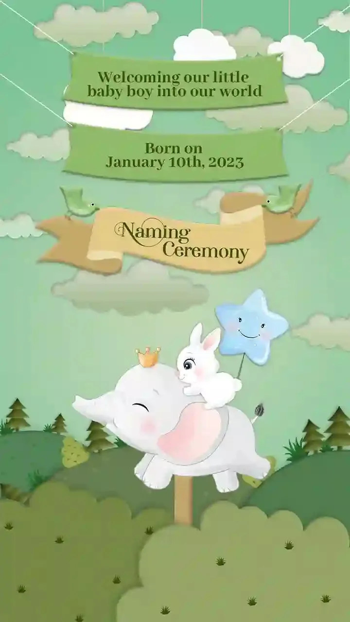 Namkaran Ceremony Story Invitation Video for Baby Event